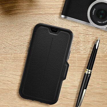 OtterBox Étui pour iPhone 11 Cuir Vachette Porte cartes résistant Strada Via  Noir pas cher