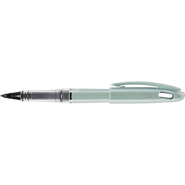 PENTEL Feutre plume Tradio,corps pailleté Vert, encre Noire