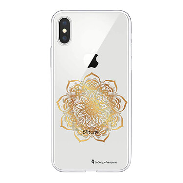 LaCoqueFrançaise Coque iPhone Xs Max silicone transparente Motif Mandala Or ultra resistant