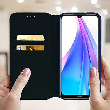 Avis Avizar Housse Xiaomi Redmi Note 8T Étui Folio Portefeuille Fonction Support Bleu