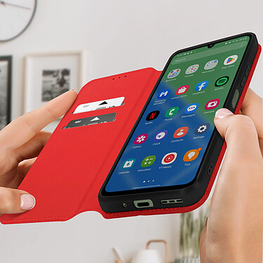 Avis Avizar Étui pour Xiaomi Redmi 13C, Clapet Magnétique Porte-carte Rouge