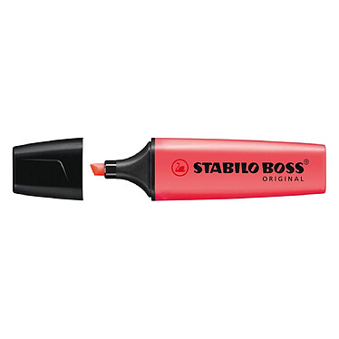 STABILO Surligneur BOSS ORIGINAL Rechargeable Pointe Biseautée 2-5 mm Rouge x 10