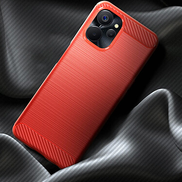 Avis Avizar Coque pour Realme 9i 5G Renforcée Souple Carbone Effet Brossé  Rouge