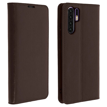 Avizar Étui Huawei P30 Pro Housse Cuir Portefeuille Support Vidéo marron