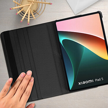 Avizar Housse Xiaomi Pad 5 Pro Clapet Support Rotatif 360° noir pas cher