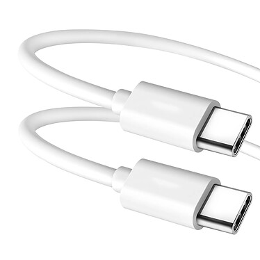 Google Câble USB-C vers USB-C,  Original avec Charge et Synchronisation, Blanc 1m