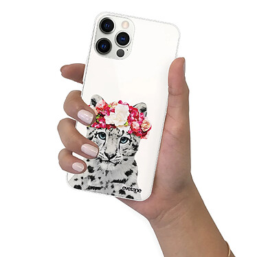 Evetane Coque iPhone 12 Pro Max 360 intégrale transparente Motif Leopard Couronne Tendance pas cher