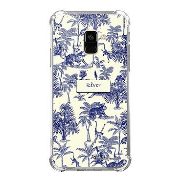 LaCoqueFrançaise Coque Samsung Galaxy A8 2018 Silicone antichocs Solides coins renforcés  transparente Motif Botanic Rêve