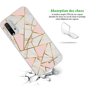 Avis LaCoqueFrançaise Coque Xiaomi Redmi 9T 360 intégrale transparente Motif Marbre Rose Tendance