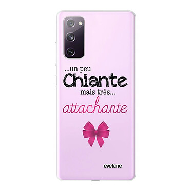 Evetane Coque Samsung Galaxy S20 FE 360 intégrale transparente Motif Un peu chiante tres attachante Tendance