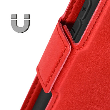 Avizar Étui pour TCL 406 et 408 Porte-carte Support Vidéo Design Fin Wallet Slim rouge pas cher