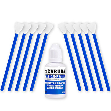 CARUBA Batonnet de nettoyage APS-C (10 swabs 16mm + cleaning fluid 30ml)