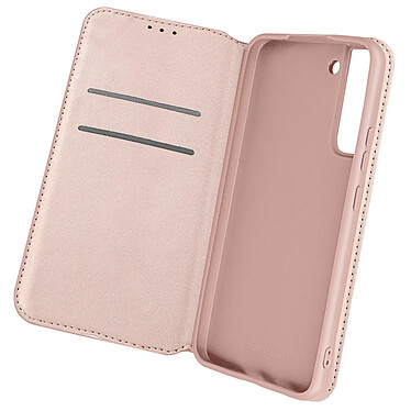 Avizar Étui Samsung Galaxy S22 Clapet Portefeuille Fonction Support Vidéo Rose gold