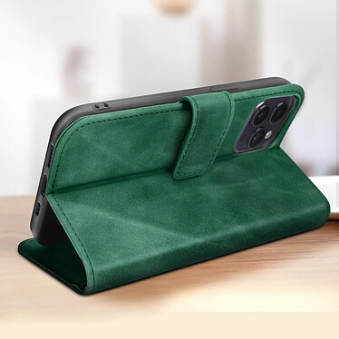 Acheter Avizar Étui pour iPhone 14 Pro Max Clapet Portefeuille Support Vidéo Soft-touh  Vert