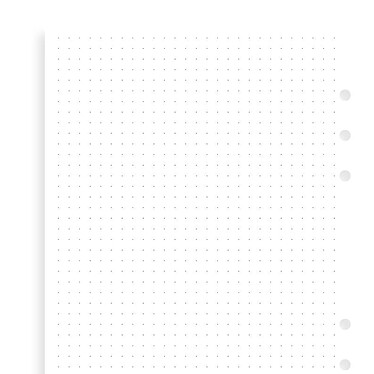 FILOFAX Feuille de notes à points format A5 coloris pois blancs