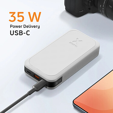 Avis Xtorm Batterie Externe 20000mAh 35W 2x USB-C + USB-C Écran LED Compact Blanc