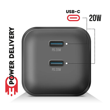 Avis Swissten Chargeur USB C GaN 20W Recharge Rapide Power Delivery Noir