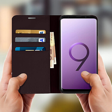 Avis Avizar Etui Samsung Galaxy S9 Plus Housse Cuir Portefeuille Fonction Support - Marron