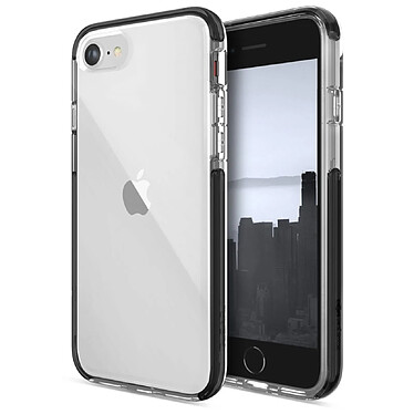 Raptic Coque pour iPhone SE 2022 EARTH Antichoc Noir transparent