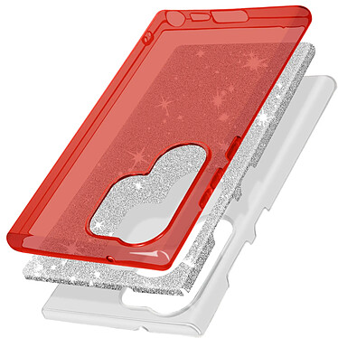 Avis Avizar Coque Paillette pour Samsung Galaxy S23 Ultra Hybride Semi-rigide  rouge