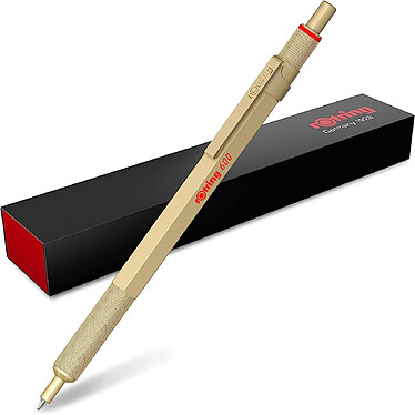 ROTRING Stylo à bille rétractable 600, or métallisé