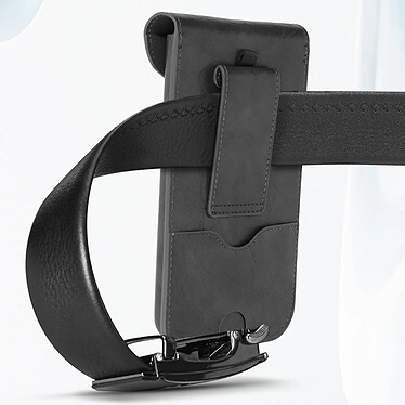 Avizar Étui Ceinture Vertical pour Smartphone 6.7 pouces Porte carte Clip Noir pas cher