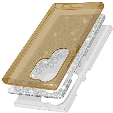 Avis Avizar Coque Paillette pour Samsung Galaxy S23 Ultra Hybride Semi-rigide  or