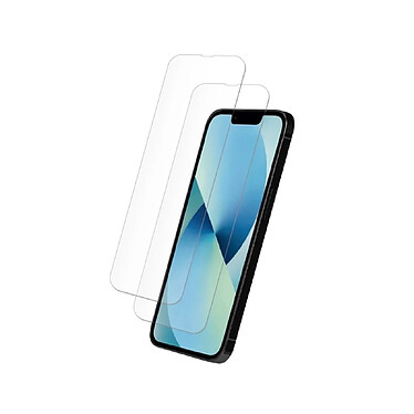 Myway Pack 2 Verre Trempé pour iPhone 14/13 PRO/13 Plat Anti-rayures Transparent