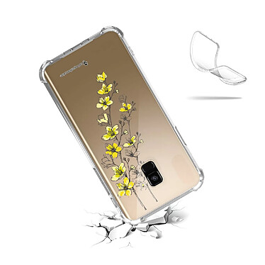 Acheter LaCoqueFrançaise Coque Samsung Galaxy A8 2018 Silicone antichocs Solides coins renforcés  transparente Motif Fleurs Cerisiers