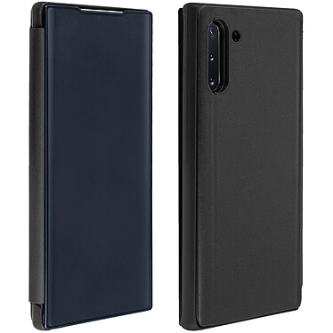 Avizar Etui folio Noir Design Miroir pour Samsung Galaxy Note 10