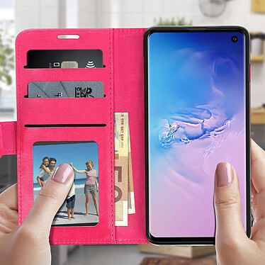 Avis Avizar Etui folio Rose Éco-cuir pour Samsung Galaxy S10