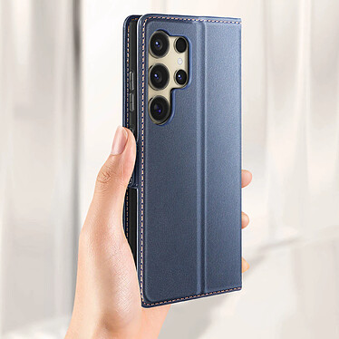 Avizar Etui pour Samsung S24 Ultra Portefeuille Support Rabat magnétique Bleu Nuit pas cher