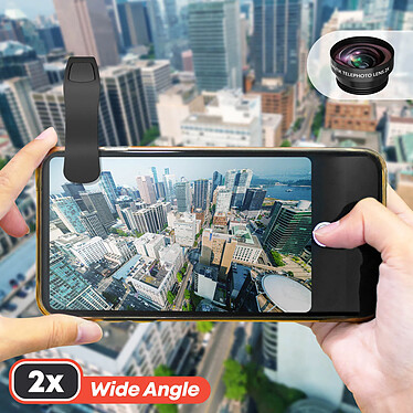 Avizar Kit Objectif Universel Smartphone Téléobjectif, Fisheye Grand Angle Macro CPL pas cher