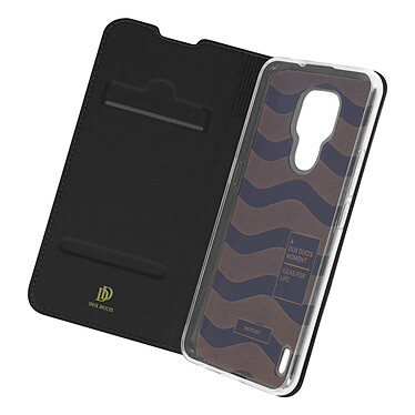 Dux Ducis Housse pour Motorola Moto E7 Étui Porte-carte Fonction Support Vidéo  Noir