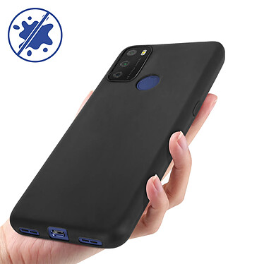 Avizar Coque Alcatel 1S 2021, Essentielb HeYou 70, TCL 20Y Silicone Mate Noir pas cher