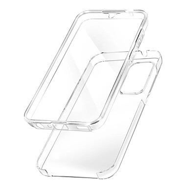 Avizar Coque Intégrale pour Galaxy A25 5G Arrière Rigide et Avant Souple Transparent