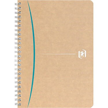 OXFORD Touareg Cahier A5 Ligné 180 Pages Papier Recyclé Reliure Spirale Couverture Kraft