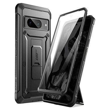 Supcase Coque Intégrale pour Google Pixel 8a Antichoc avec Béquille Support Noir