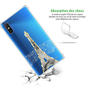 Avis LaCoqueFrançaise Coque Xiaomi Redmi 9A Silicone antichocs Solides coins renforcés  transparente Motif Illumination de paris