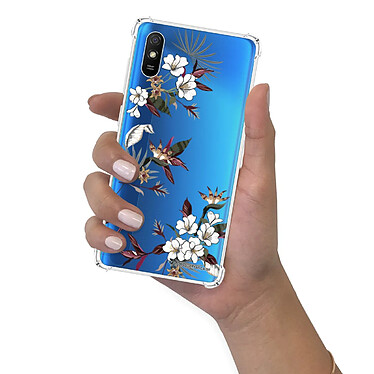 LaCoqueFrançaise Coque Xiaomi Redmi 9A Silicone antichocs Solides coins renforcés  transparente Motif Fleurs Sauvages pas cher