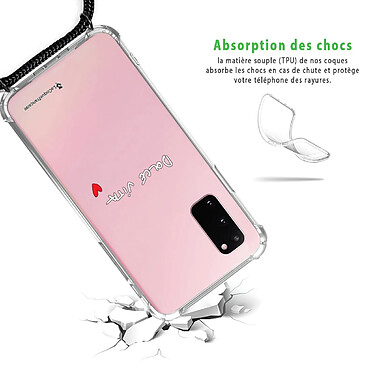 Avis LaCoqueFrançaise Coque cordon Samsung Galaxy S20 Dessin Dolce Vita