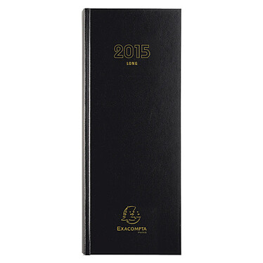 EXACOMPTA Agenda de bureau long euros-cents 1 jour 340x135 mm Noir