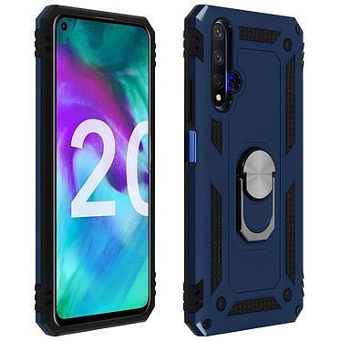 Avizar Coque Honor 20 / Huawei Nova 5T Antichoc bi-matières Bague Support Vidéo Bleu