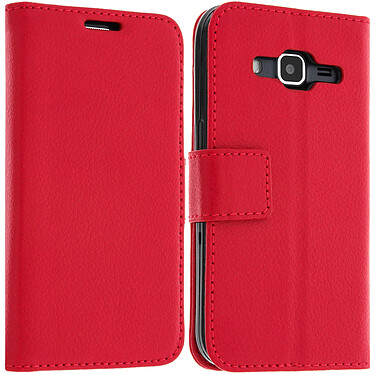 Avizar Etui Portefeuille - Housse Porte-Carte - Samsung Galaxy Core Prime - Rouge