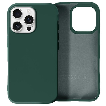 Avizar Coque pour iPhone 16 Pro Semi-rigide Soft-touch Anti-traces Vert Foncé