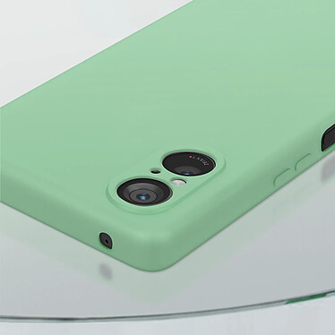 Avis Avizar Coque pour Sony Xperia 5 V Silicone Semi-rigide Finition Soft-touch avec Dragonne  Vert