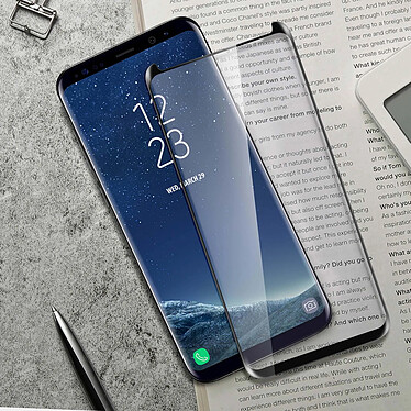 Acheter Avizar Film Protection Ecran Verre Trempé Samsung Galaxy S8 - Bords Incurvés Noir