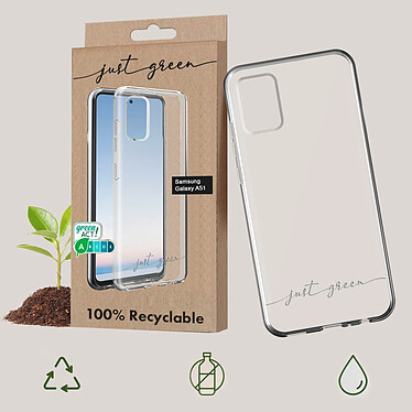 Avis Just Green Coque pour Samsung Galaxy A51 Résistante Recyclable  transparent