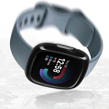 Avizar Coque Noire avec Protection Écran  pour Fitbit Versa 4 et Fitbit Sense 2 pas cher