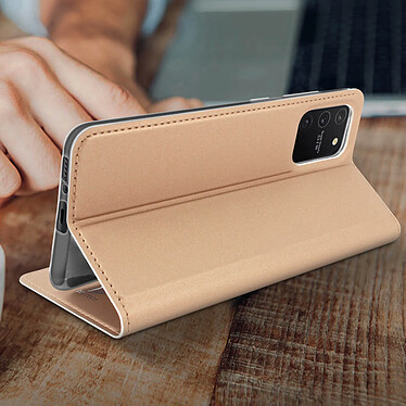 Dux Ducis Etui pour Galaxy S10 Lite avec Porte-carte Support Vidéo  Rose gold pas cher